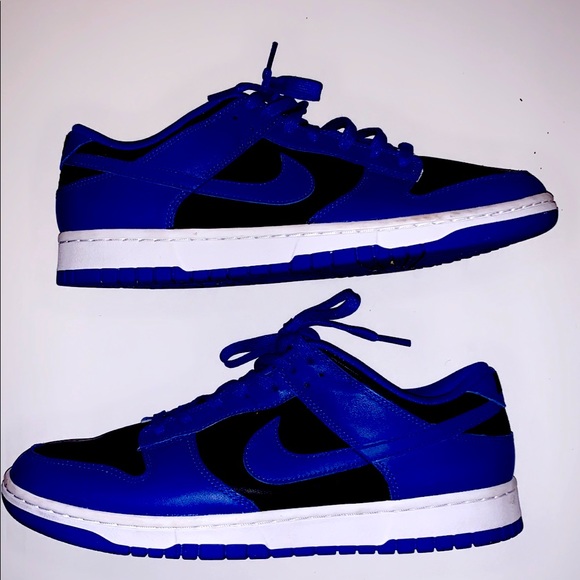 nike dunk low retro black cobalt white